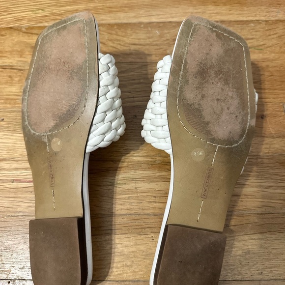Vince Camuto Women's White Woven Slide Sandals - Picture 3 of 3